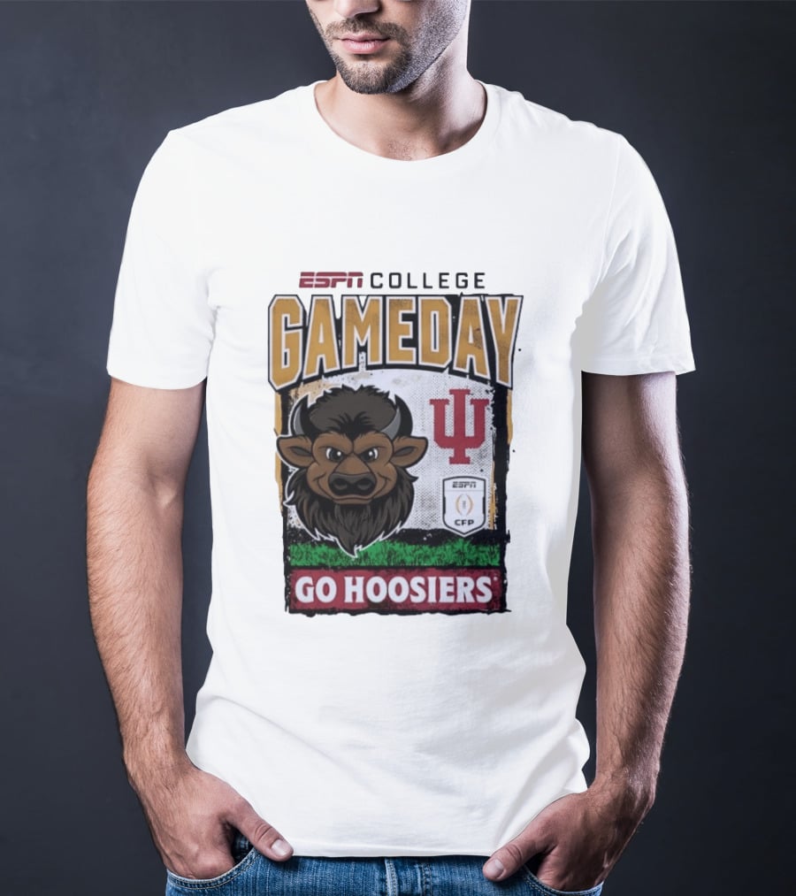 ESPN College Gameday Go Hoosiers IU Buffalo Football T-Shirt