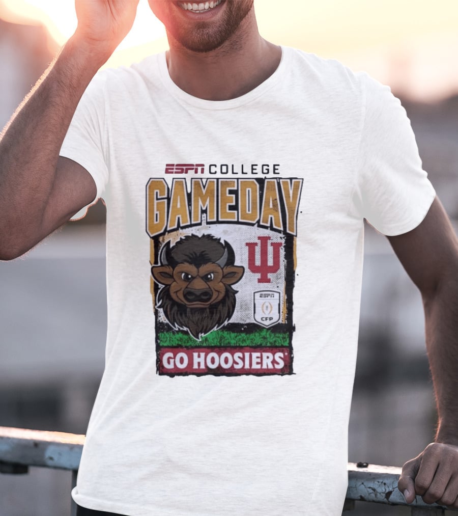 ESPN College Gameday Go Hoosiers IU Buffalo Football T-Shirt