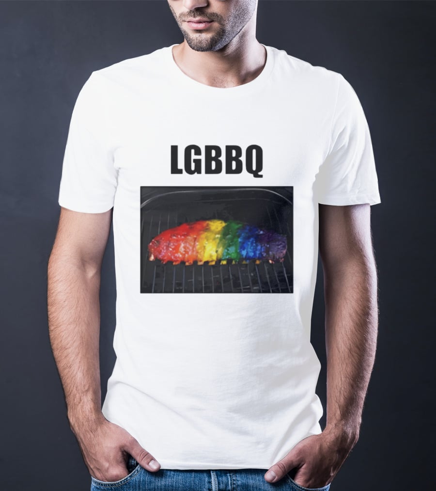 LGBBQ Rainbow Ribs LGBTQ BBQ T-Shirt