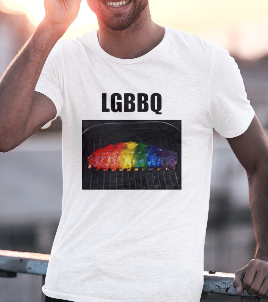 LGBBQ Rainbow Ribs LGBTQ BBQ T-Shirt