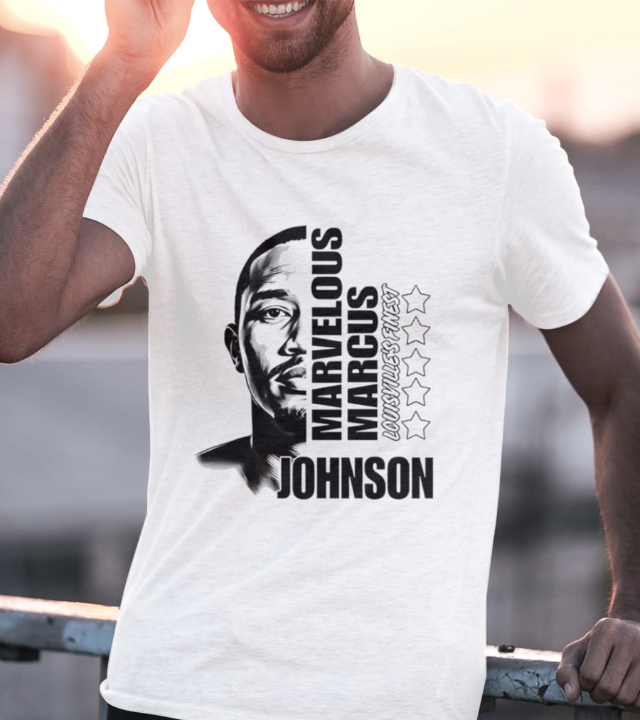 Marvelous Marcus Johnson Louisville's Finest Five Stars T-Shirt