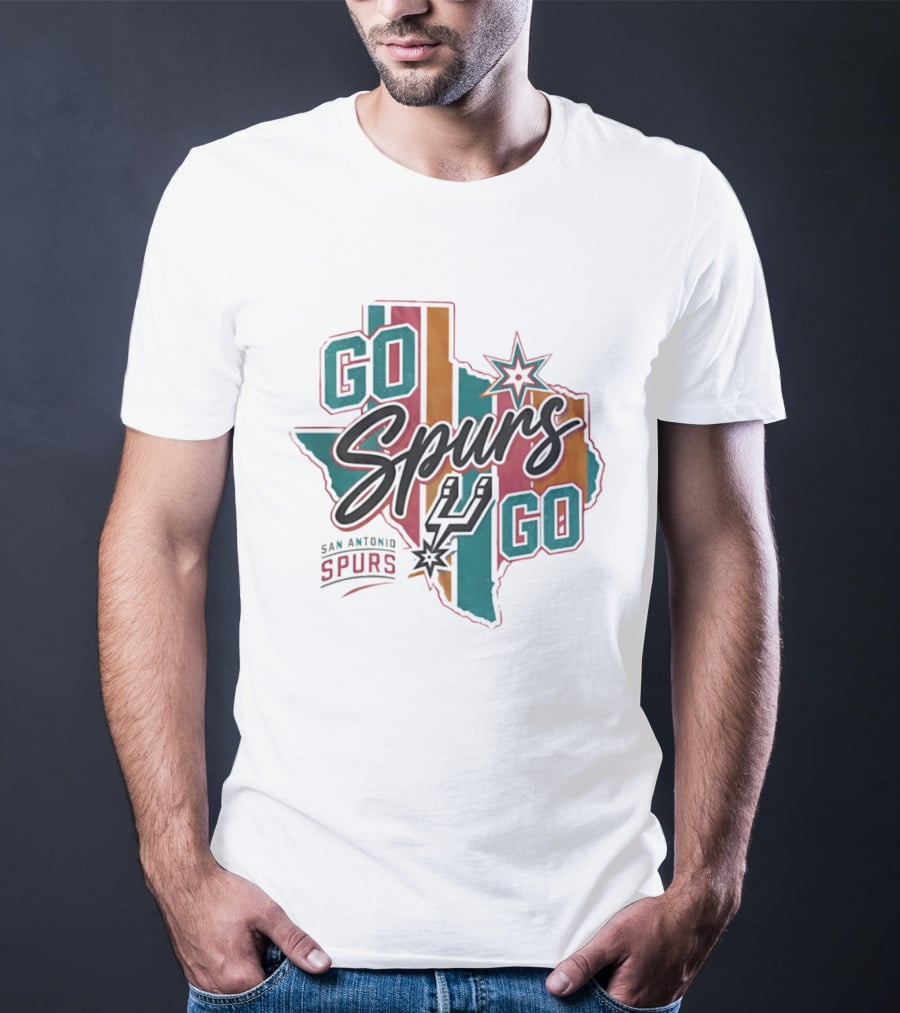 Go Spurs Go San Antonio Spurs Game Day Texas Map T-Shirt