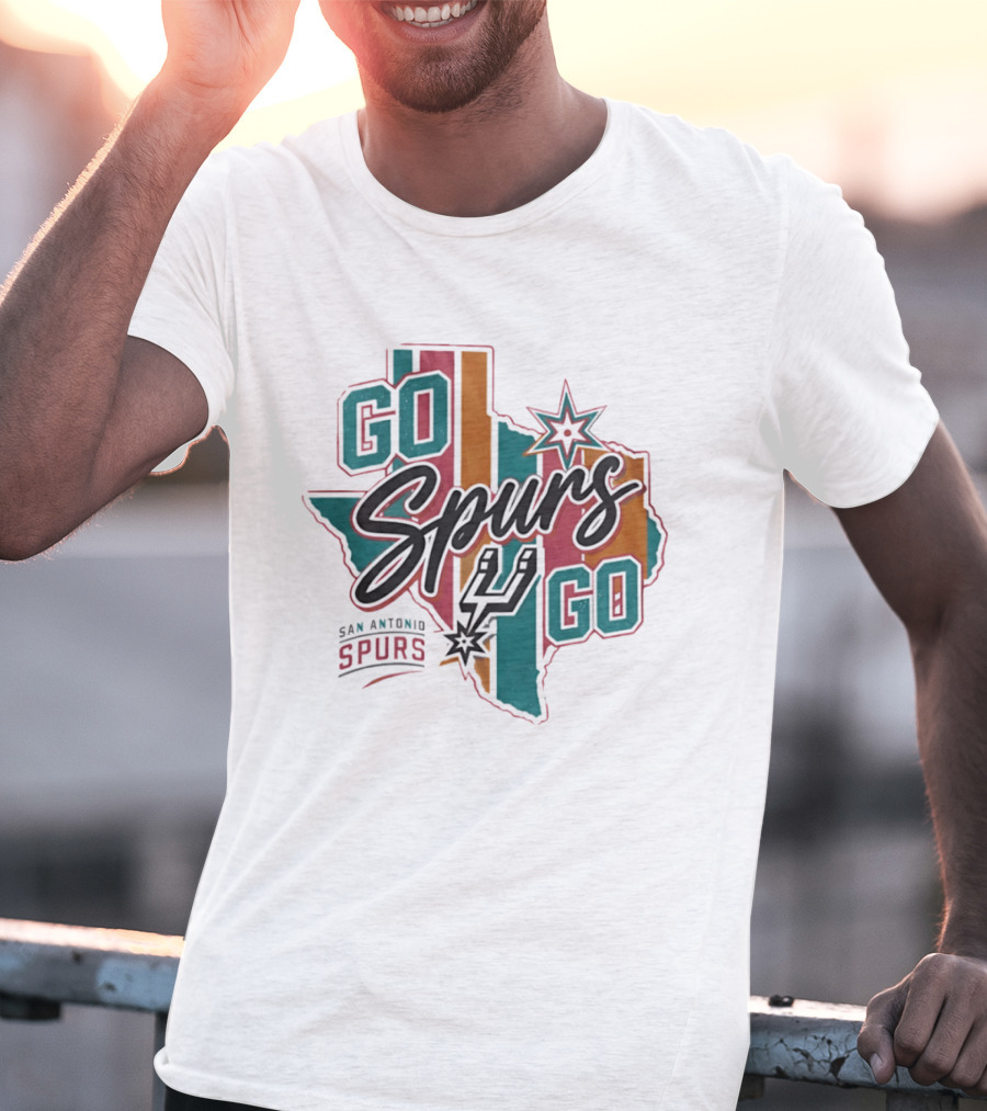 Go Spurs Go San Antonio Spurs Game Day Texas Map T-Shirt