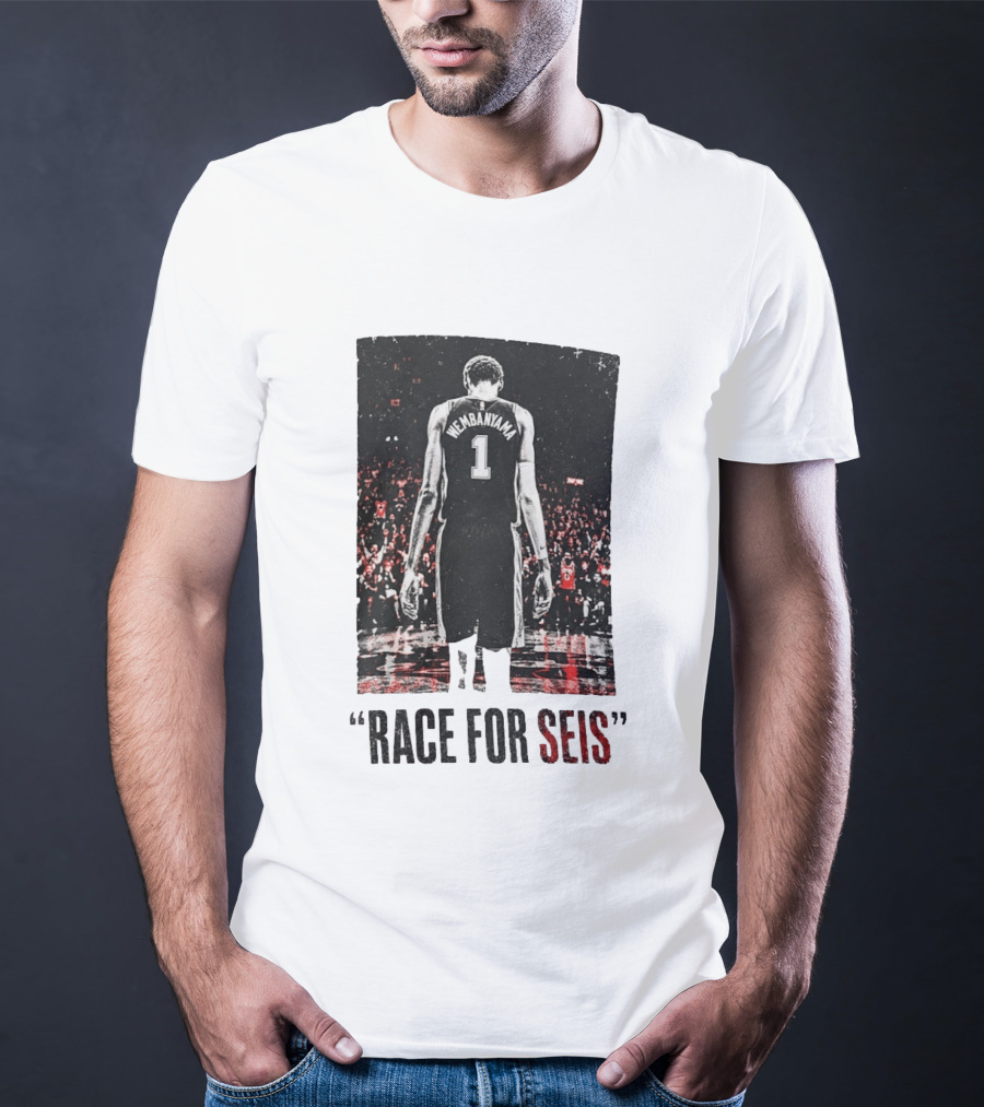 Victor Wembanyama Number 1 Race For Seis San Antonio Spurs T-Shirt