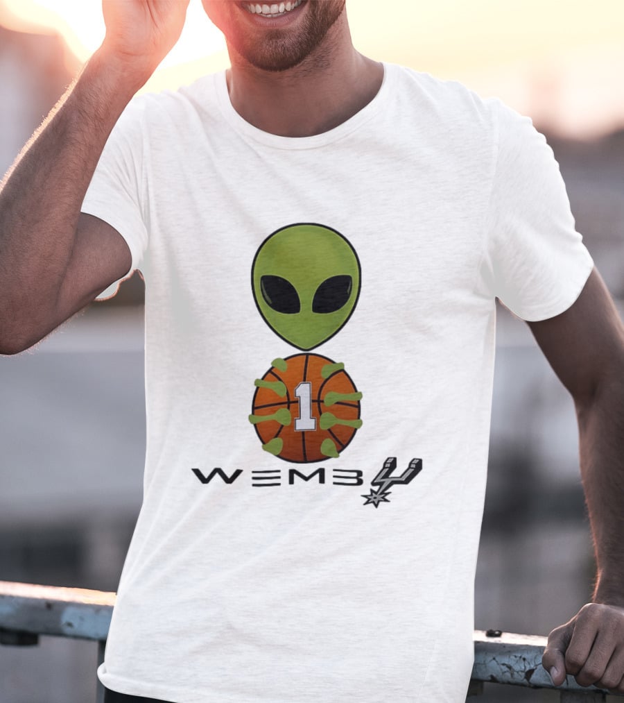 Wemby Alien Victor Wembanyama San Antonio Spurs NBA Basketball Alien T-Shirt