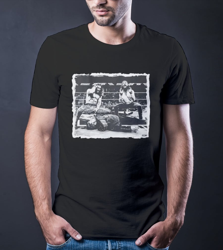 AEW Dynamite Young Bucks Adam Cole Wrestling Ring Pose T-Shirt