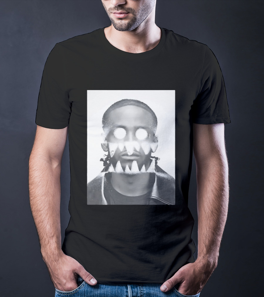Astro Surreal Man Glowing Eyes Sharp Teeth T-Shirt