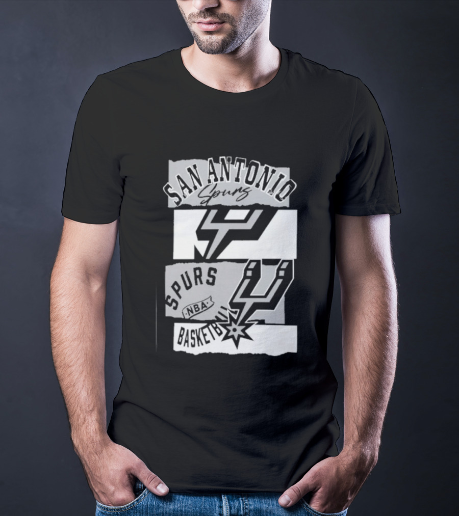 San Antonio Spurs In The Paint Vintage NBA Logoman Edition T-Shirt