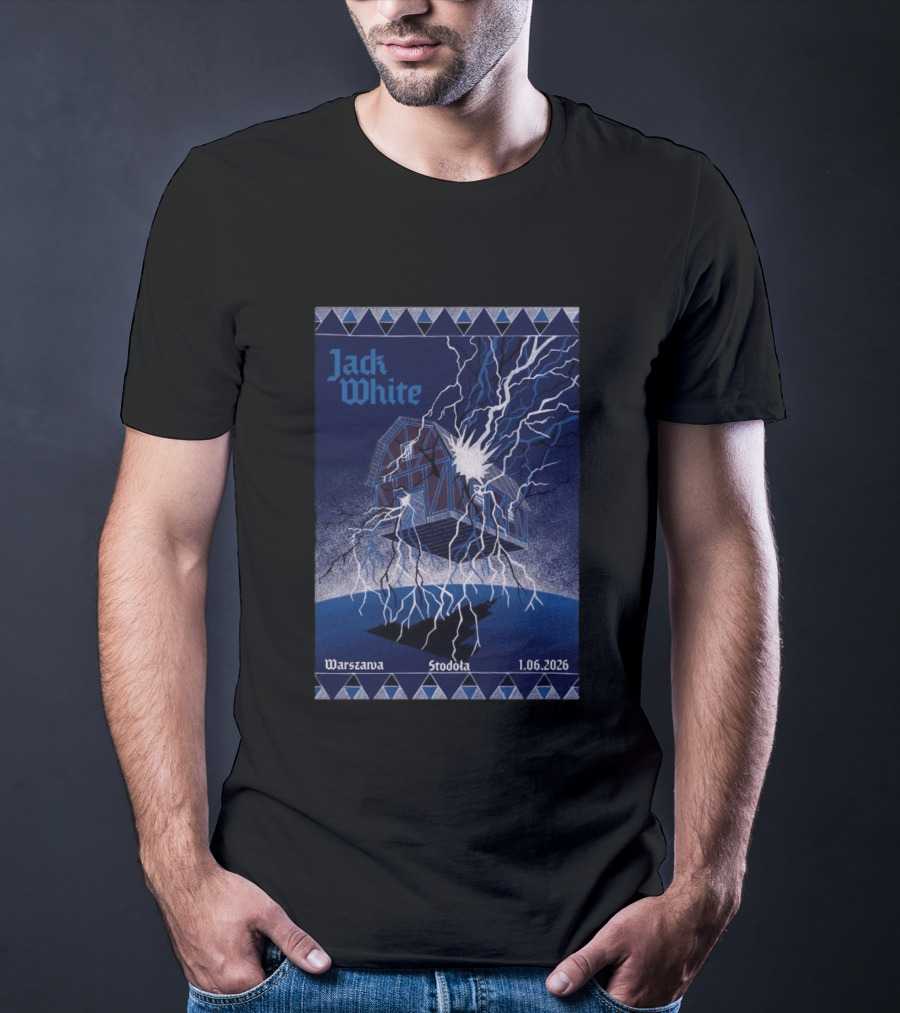 Jack White Warszawa Stodoła 1.06.2026 Lightning Barn T-Shirt