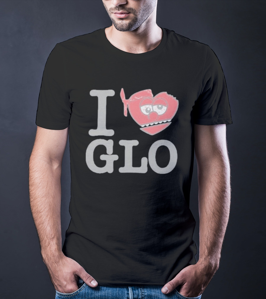 I Love Glo Heart Bandana Glo Gang T-Shirt