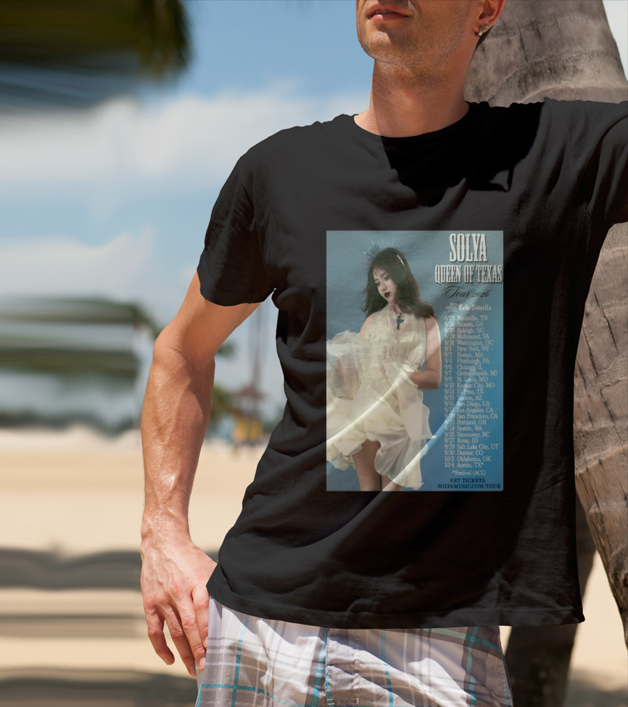 Solya Queen Of Texas Tour 2026 With Special Guest Tele Novella T-Shirt