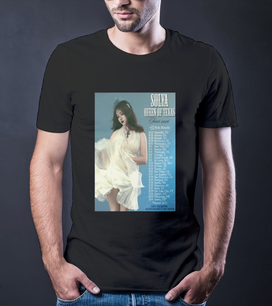 Solya Queen Of Texas Tour 2026 With Special Guest Tele Novella T-Shirt
