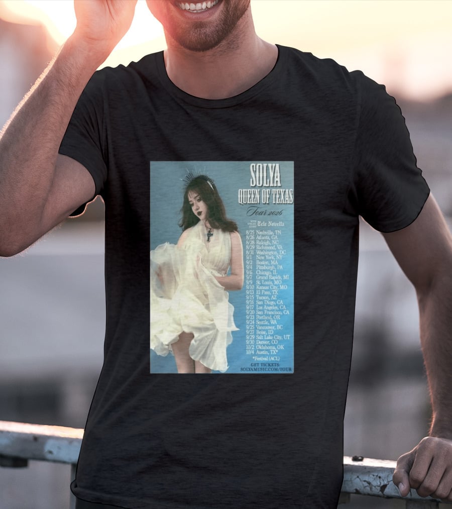 Solya Queen Of Texas Tour 2026 With Special Guest Tele Novella T-Shirt