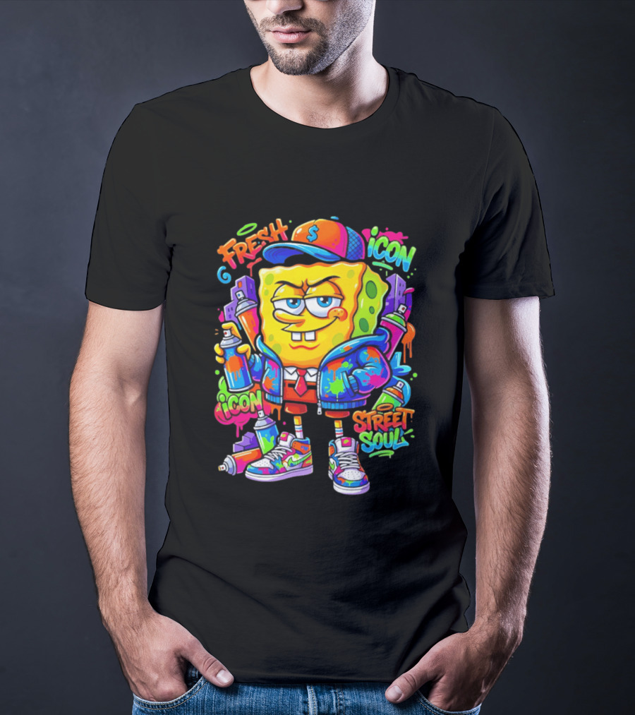 Sponge Bob Square Pants Fresh Icon Street Soul T-Shirt