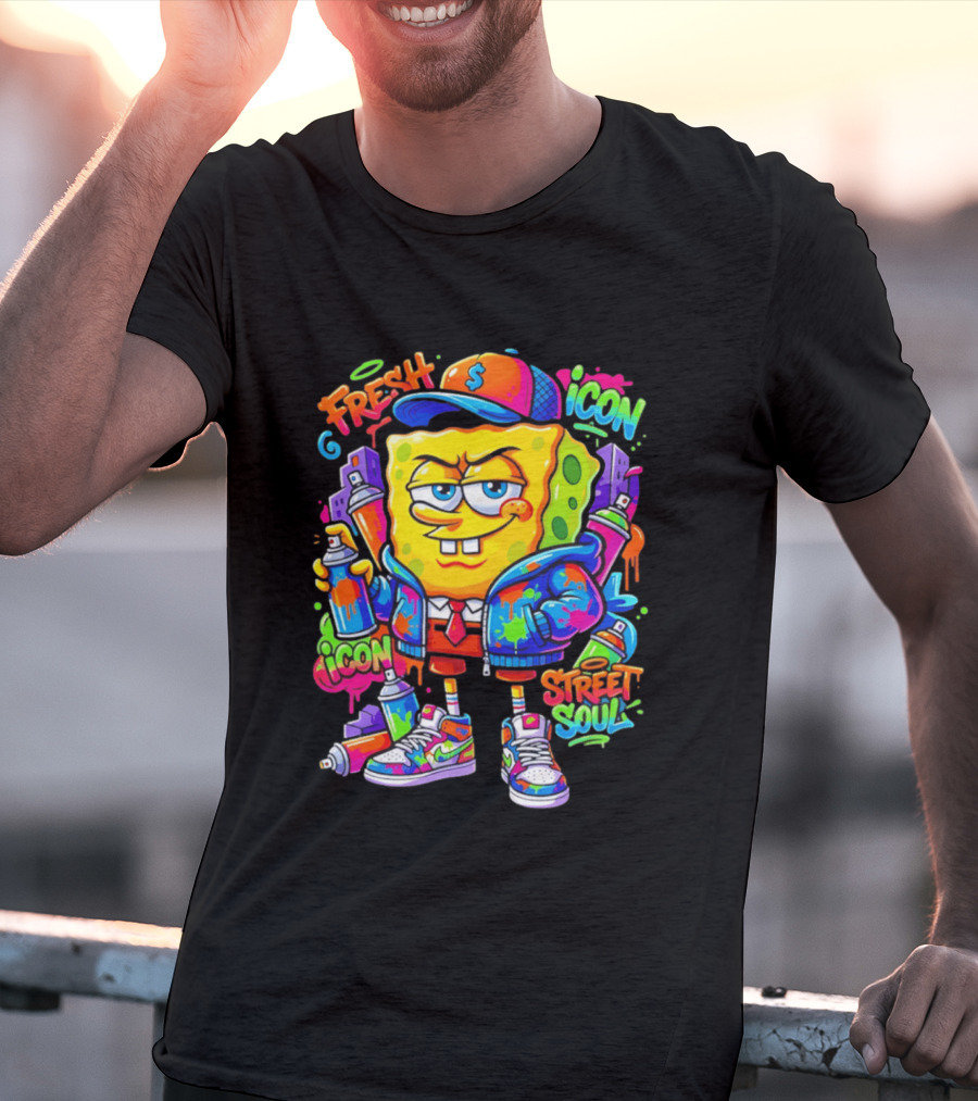 Sponge Bob Square Pants Fresh Icon Street Soul T-Shirt