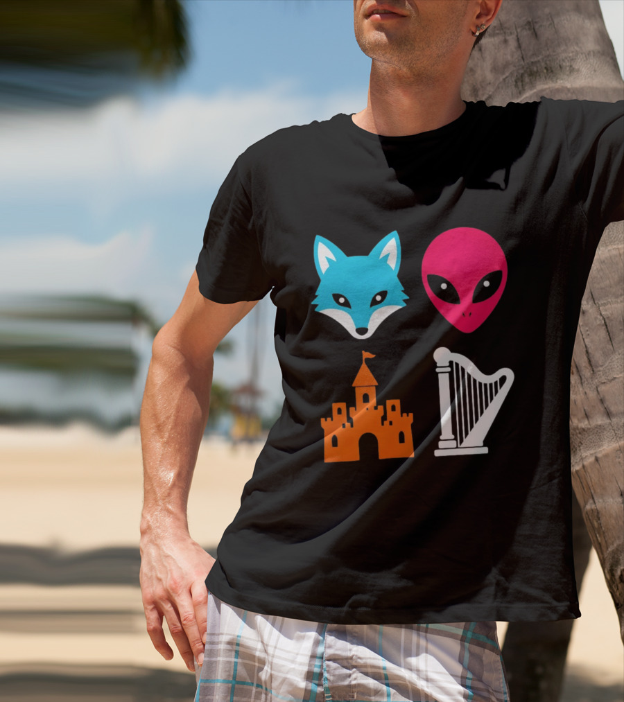 Spurs Fox Alien Castle Harper Basketball Meme T-Shirt