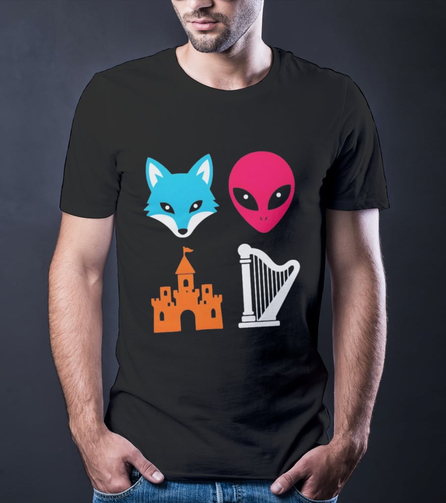 Spurs Fox Alien Castle Harper Basketball Meme T-Shirt