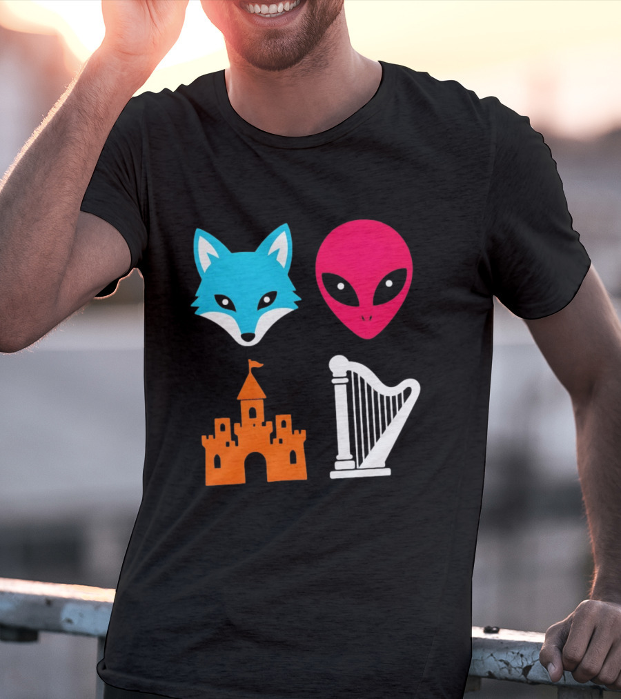 Spurs Fox Alien Castle Harper Basketball Meme T-Shirt