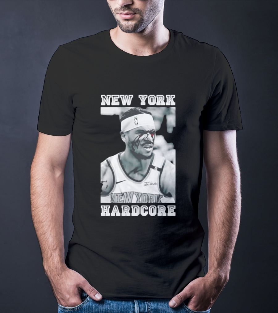 New York Hardcore Josh Hart Bleeding Face NBA Knicks T-Shirt