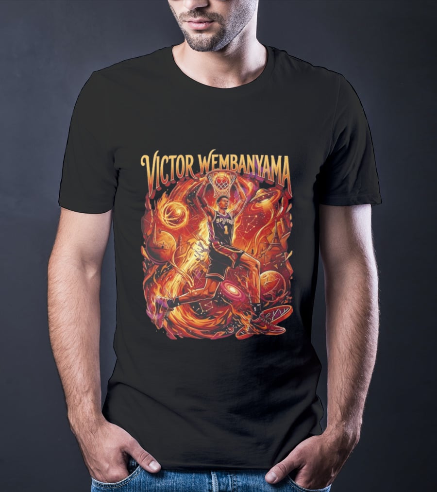 Victor Wembanyama UFO Dunk San Antonio Spurs Space Basketball T-Shirt