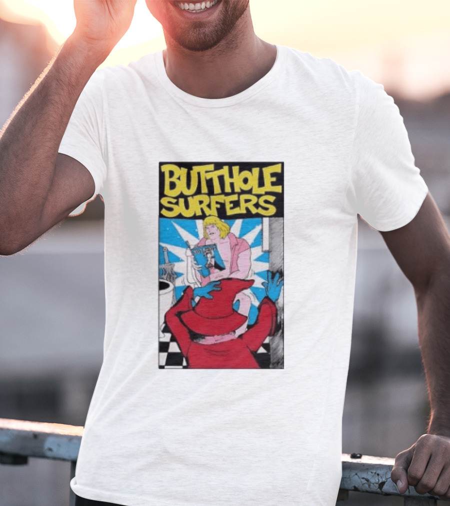 Butthole Surfers Comic Cover With Wizard And Bathroom Scene T-Shirt