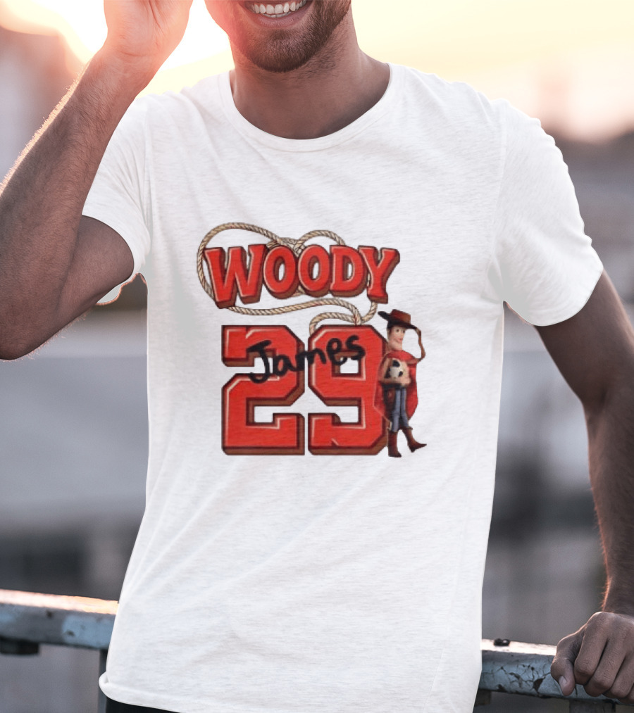 Woody James 29 Toy Story Character Soccer Ball T-Shirt