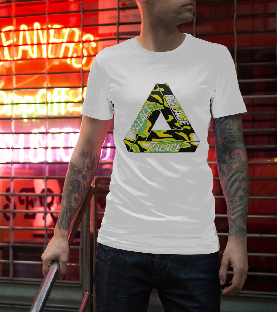 Palace Skateboards Tri Ferg Black Yellow Green Camo T-Shirt