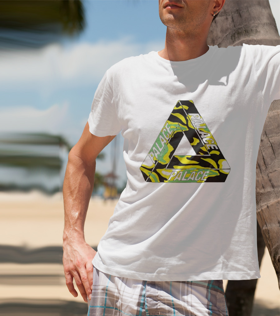 Palace Skateboards Tri Ferg Black Yellow Green Camo T-Shirt