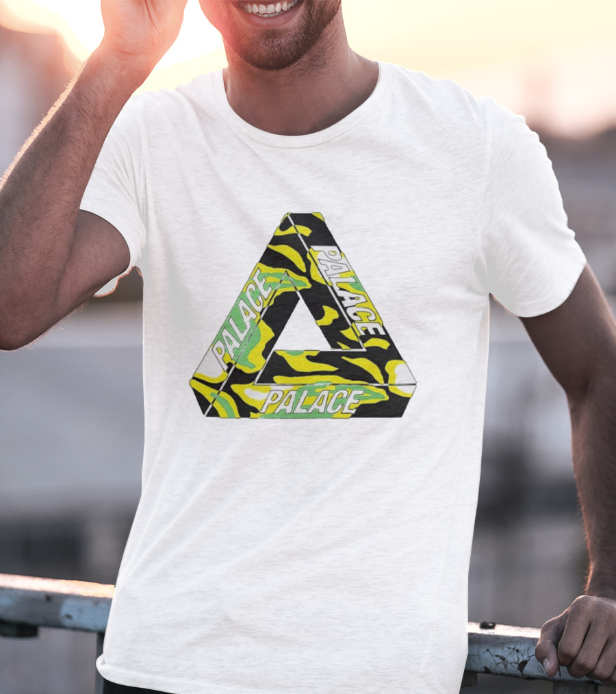 Palace Skateboards Tri Ferg Black Yellow Green Camo T-Shirt