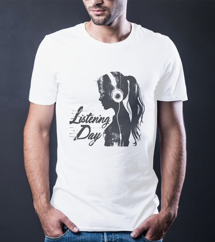 Listening Day Headphones Audio Music Concert T-Shirt