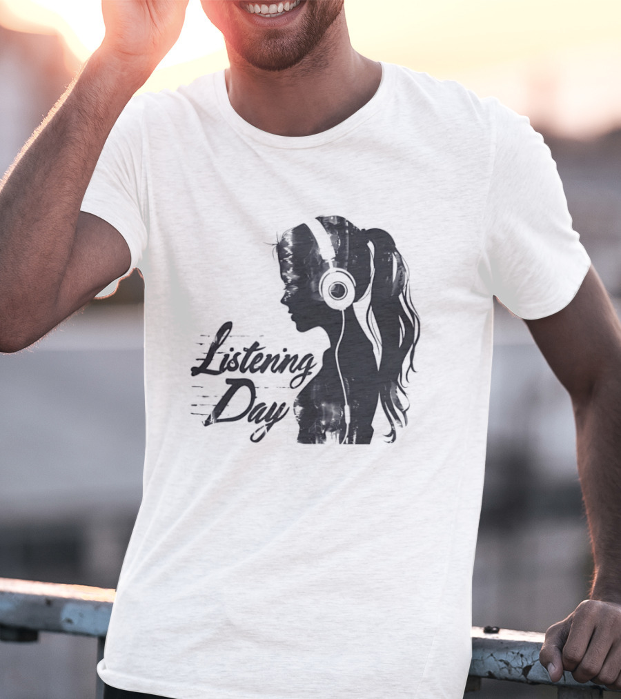 Listening Day Headphones Audio Music Concert T-Shirt