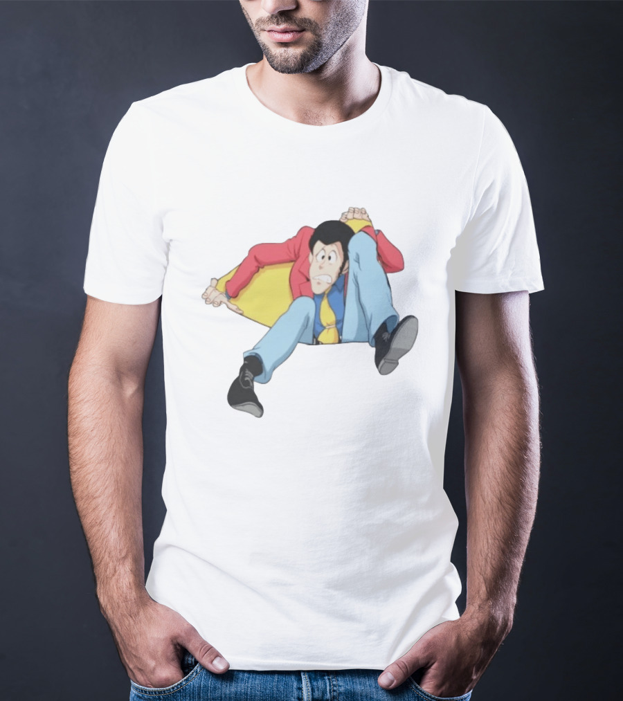 Lupin III Character In Red Jacket And Blue Pants T-Shirt