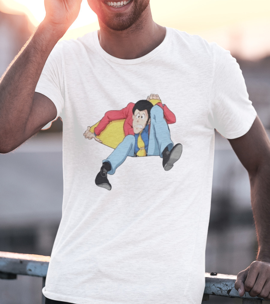 Lupin III Character In Red Jacket And Blue Pants T-Shirt