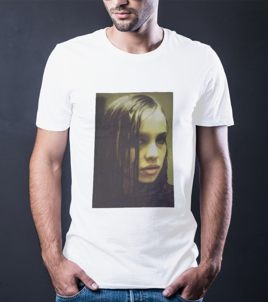 Raf Simons FW18 Christiane F Wet Hair Portrait Fashion T-Shirt