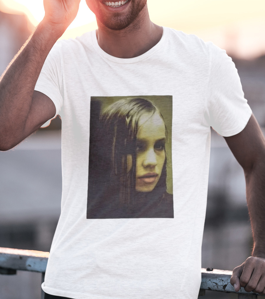 Raf Simons FW18 Christiane F Wet Hair Portrait Fashion T-Shirt