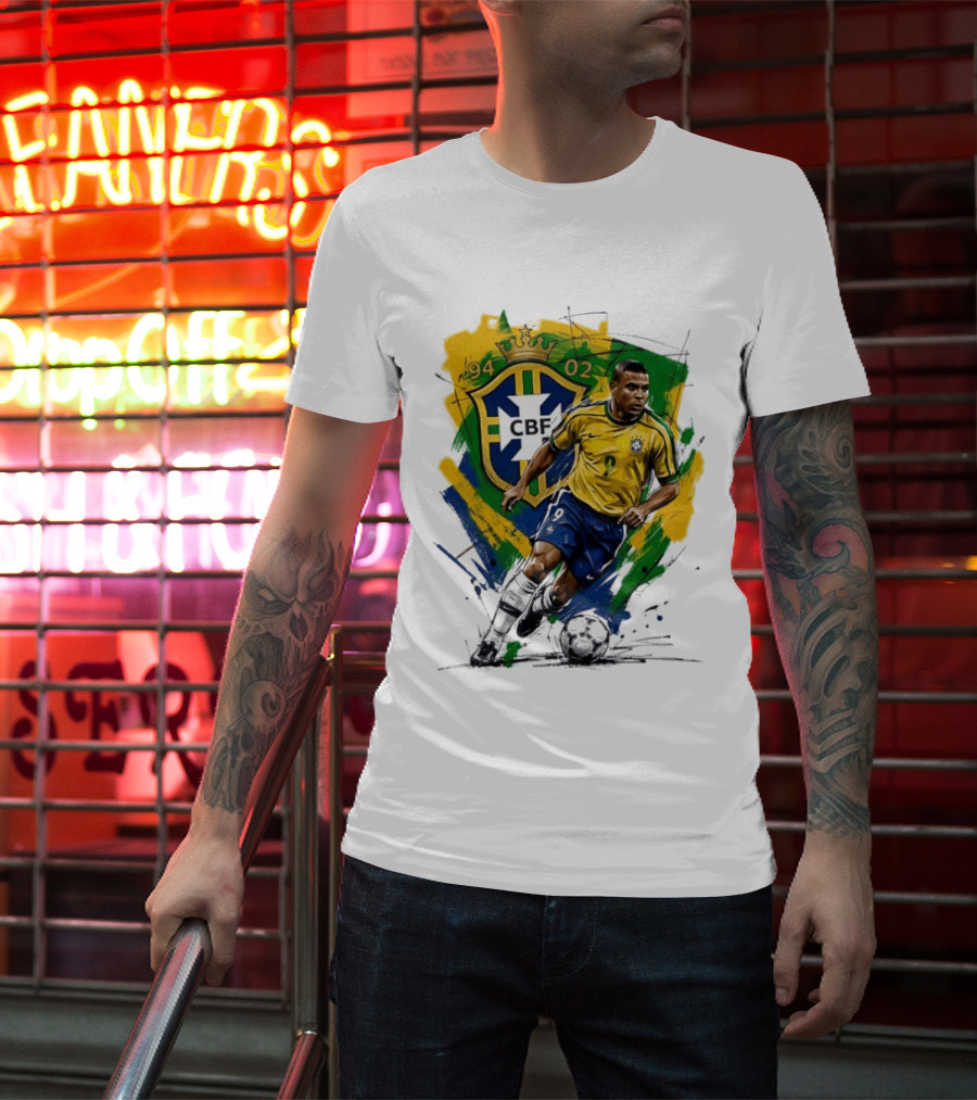 Ronaldo Nazario Brazil 1994 2002 CBF World Cup Legends T-Shirt