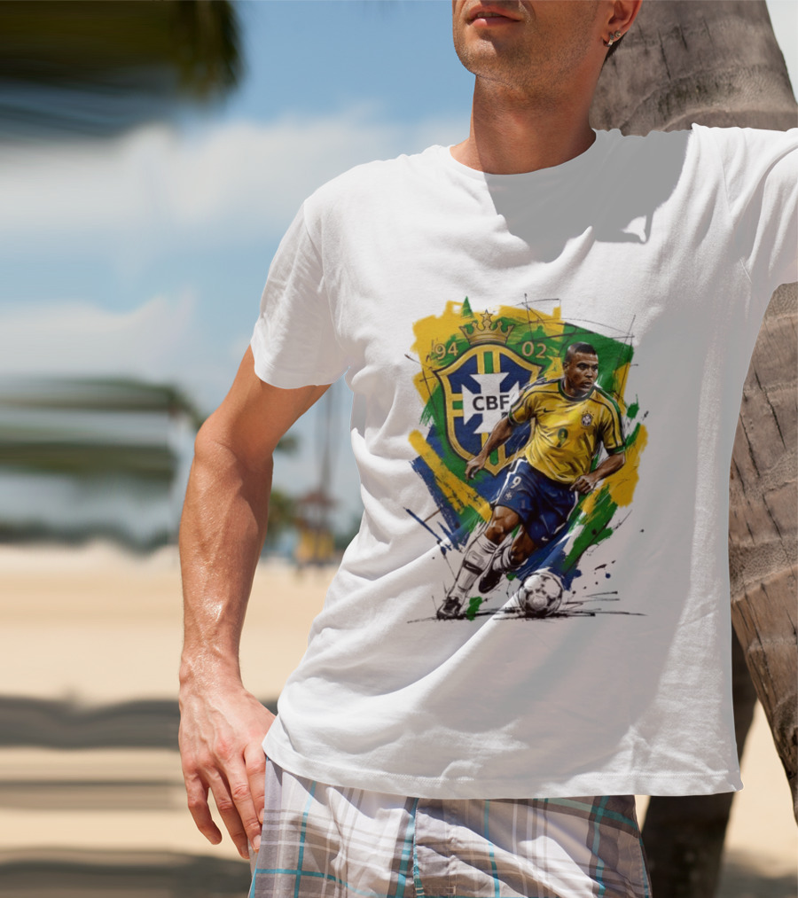 Ronaldo Nazario Brazil 1994 2002 CBF World Cup Legends T-Shirt
