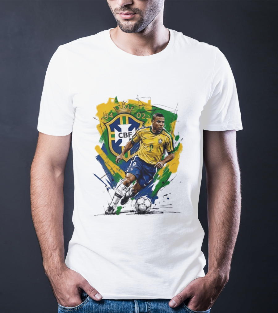 Ronaldo Nazario Brazil 1994 2002 CBF World Cup Legends T-Shirt