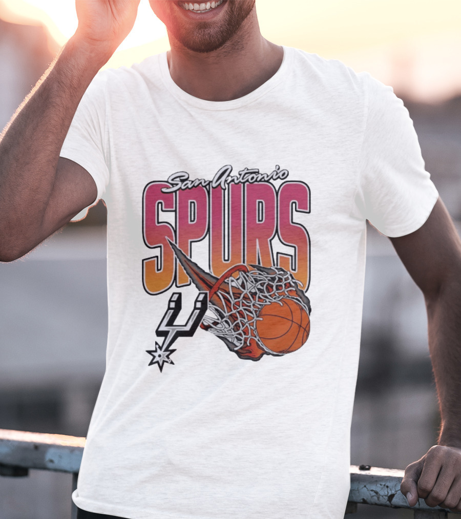 San Antonio Spurs Teal Basketball Explosion T-Shirt