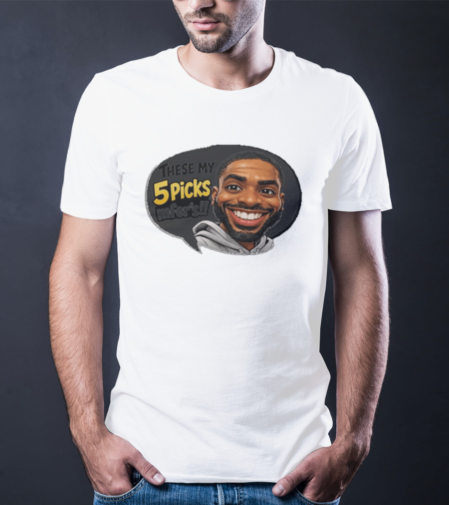 These My 5 Picks Mikal Bridges Caricature T-Shirt