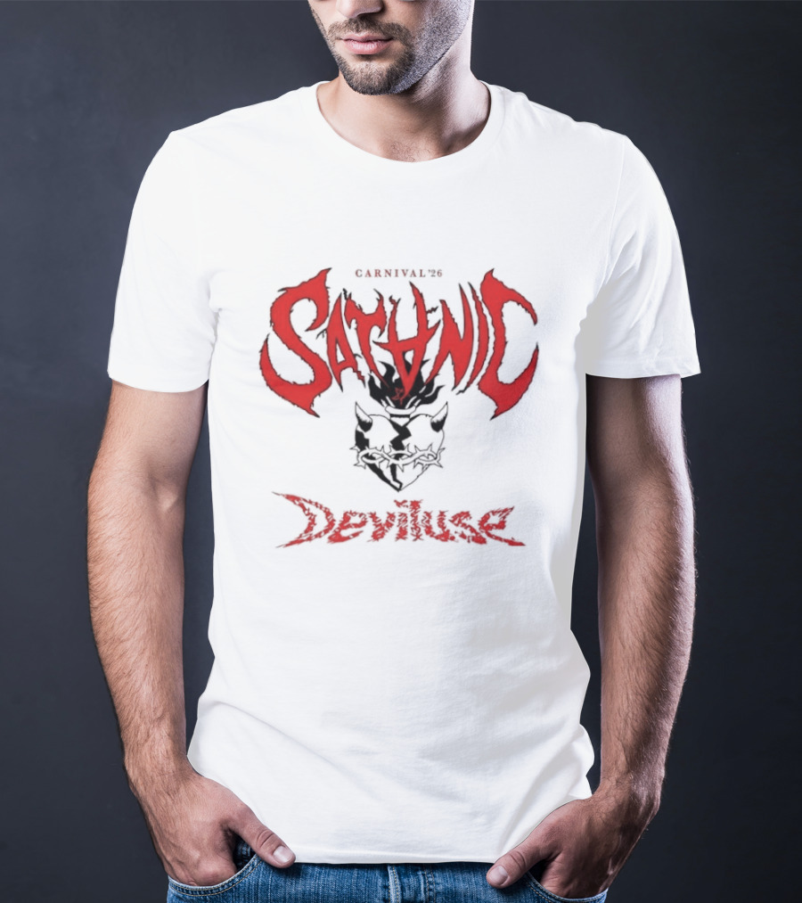 Satanic Carnival 26 Deviluse Heart With Thorns And Horns T-Shirt
