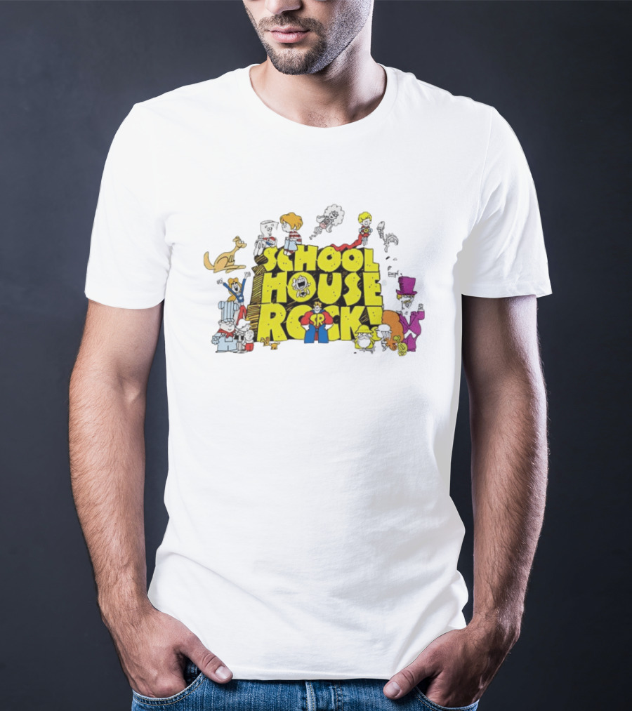 Schoolhouse Rock Characters Bill Conjunction Junction And Friends T-Shirt