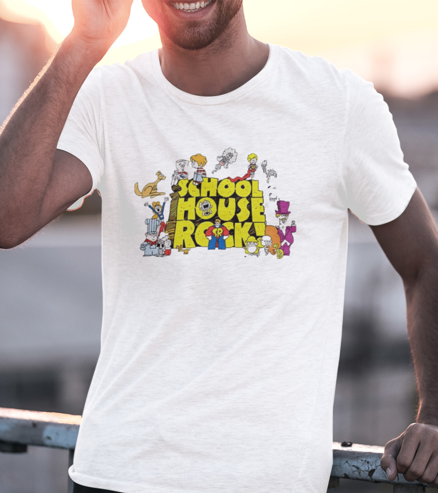 Schoolhouse Rock Characters Bill Conjunction Junction And Friends T-Shirt