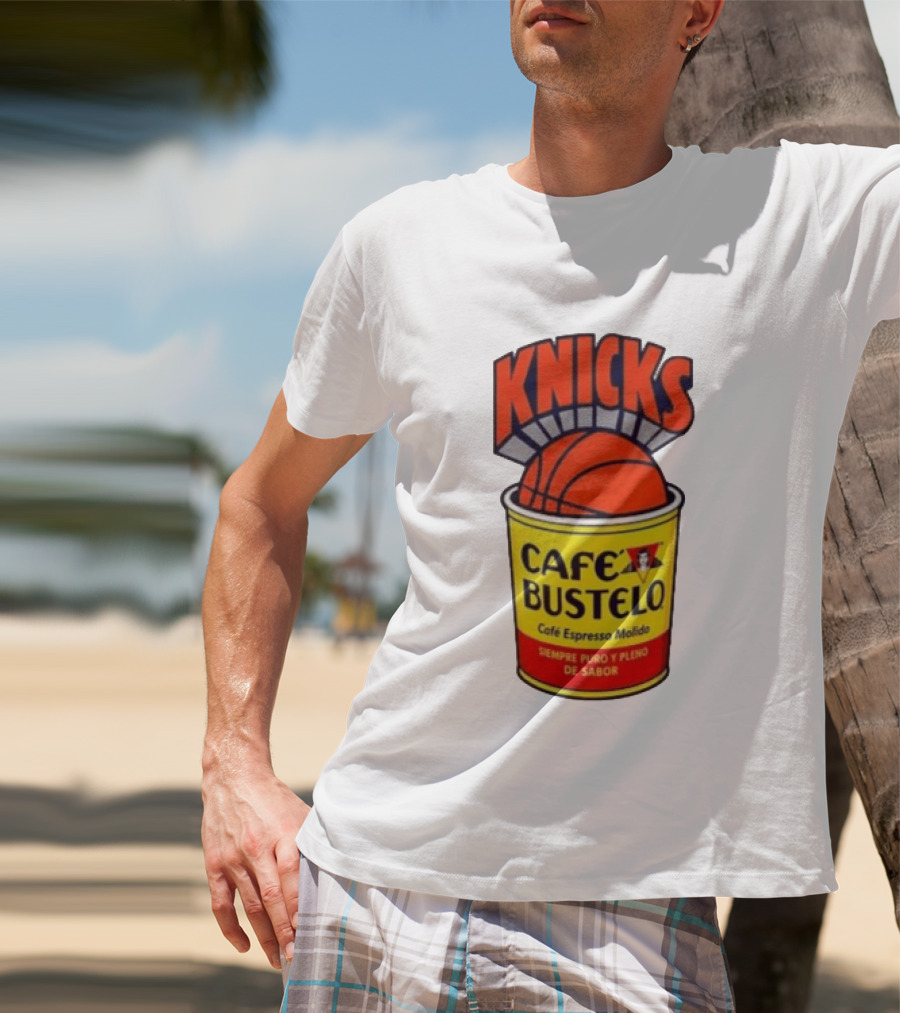 New York Knicks Cafe Bustelo Espresso Molido Basketball NBA T-Shirt