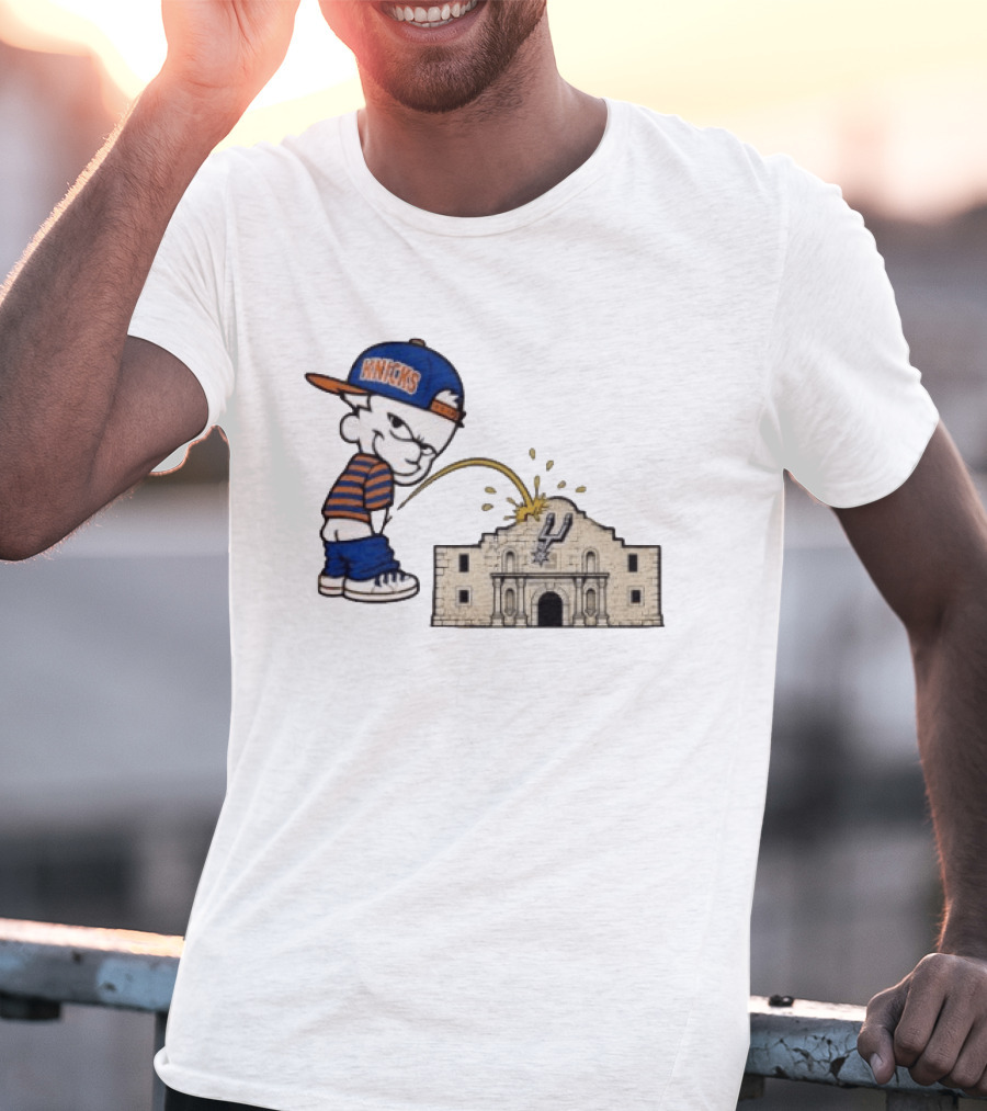 New York Knicks Pissing On San Antonio Spurs The Alamo NBA Rivalry T-Shirt