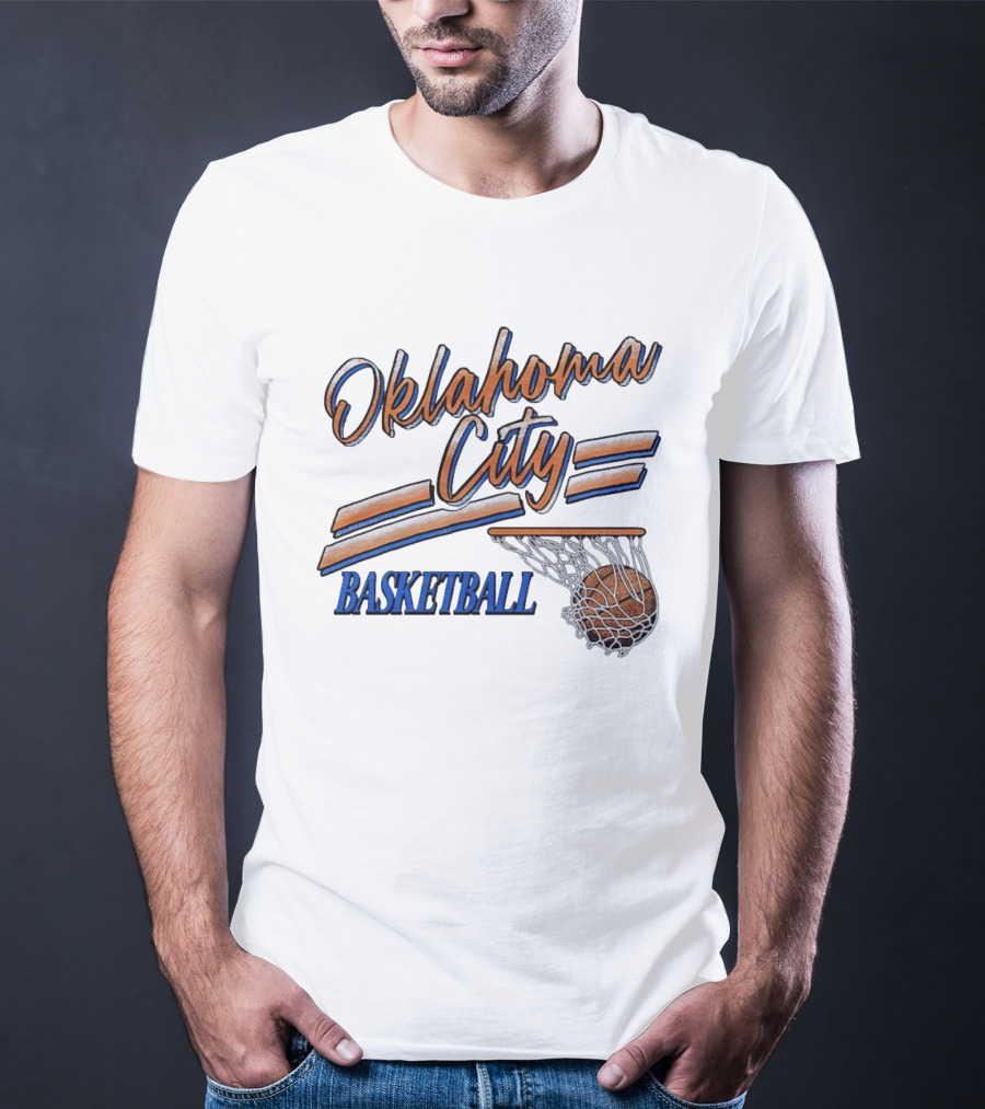 Oklahoma City Basketball Hoops And Net T-Shirt