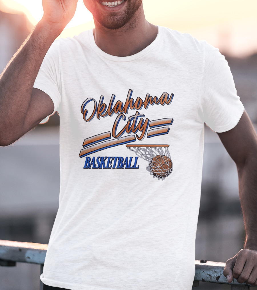 Oklahoma City Basketball Hoops And Net T-Shirt