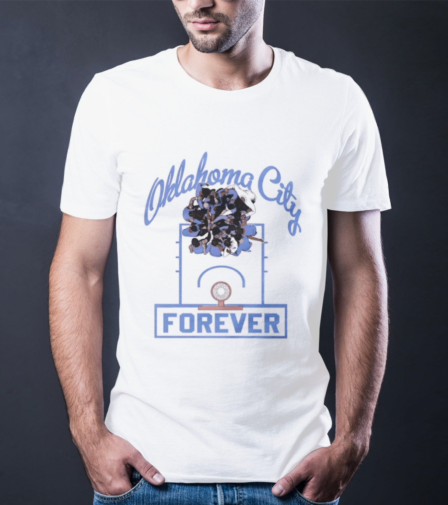 Oklahoma City Thunder Basketball Team Forever Player Huddle T-Shirt