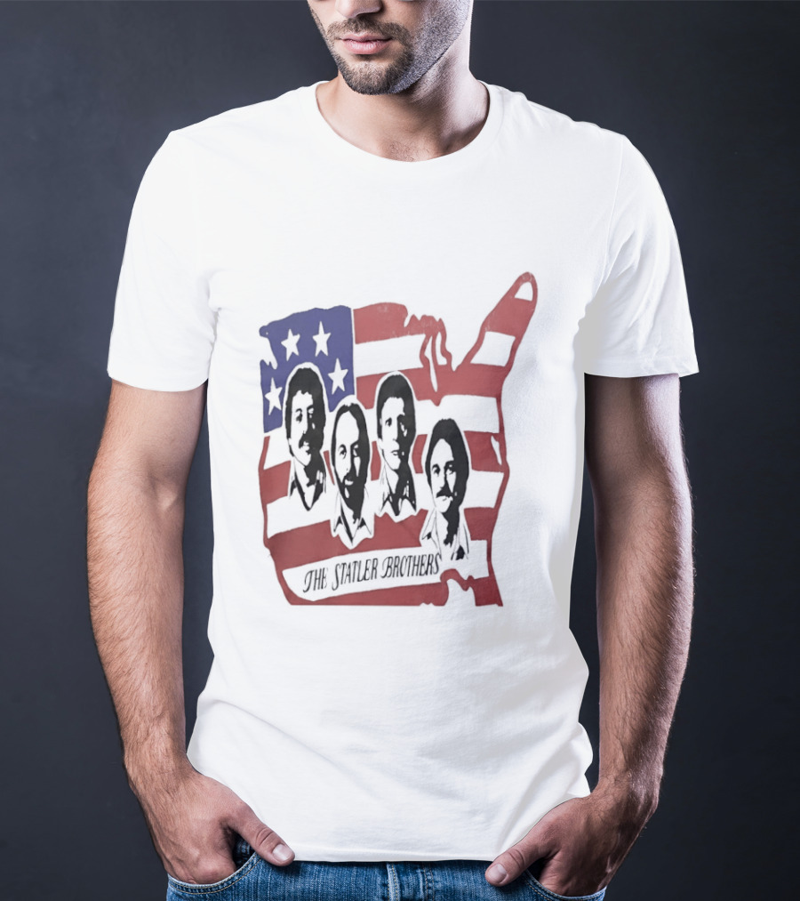 The Statler Brothers USA Map American Flag Country Music Band T-Shirt