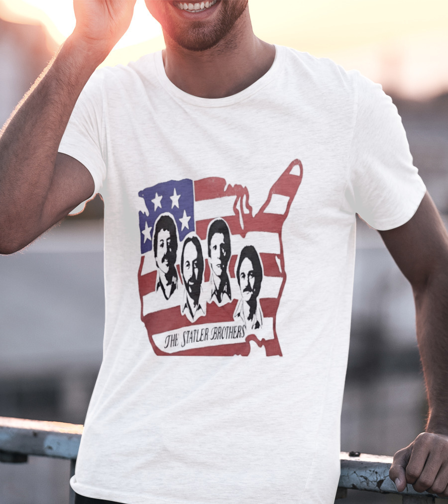 The Statler Brothers USA Map American Flag Country Music Band T-Shirt